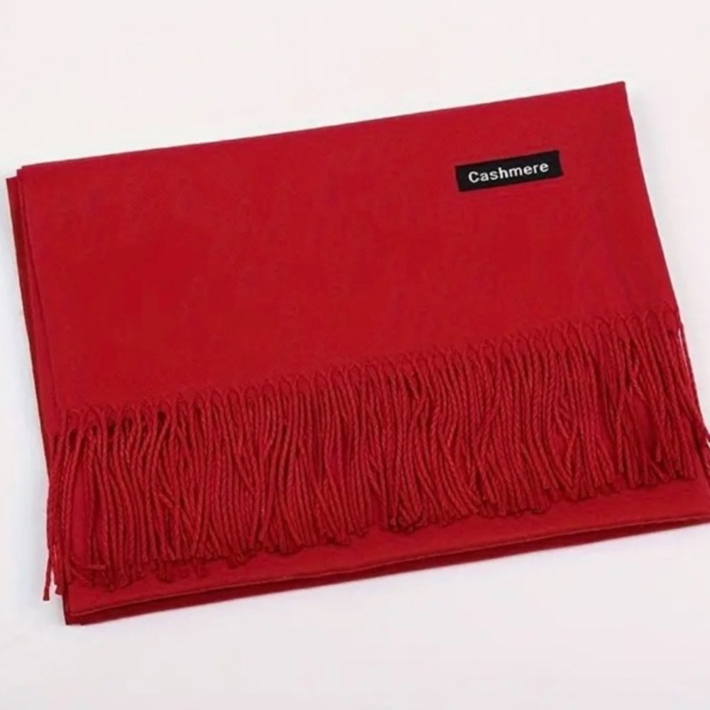 Cashmere Scarf Unixex - Red - NEW